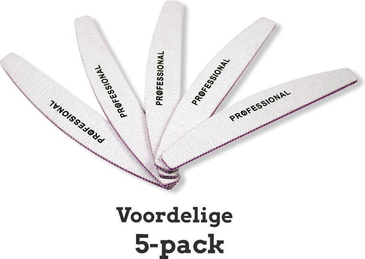 Professionele Nagelvijl 5pcs - Moon #180/240 - Top Kwaliteit - Gratis Verzending 1 Professionele Nagelvijl 5pcs - Moon #180/240 - Top Kwaliteit - Gratis Verzending
