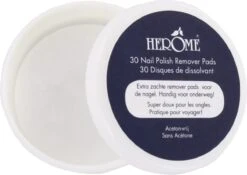 Herome Nagellakremover Pads - Nagellakverwijderaar Pads - Acetonvrij, Mild Reinigend En Droogt Niet Uit - Handig Voor Onderweg Travelsize- 30 Pads -Glam Make-up Verkoop 1200x850