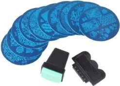 Ronde Nagel Stempel Set Met Plaatje - Nail Art Stempelplaat & Sjablonen