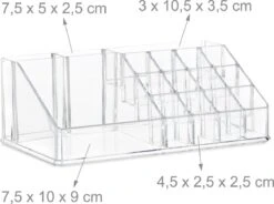 Relaxdays Make-up Organizer - Tweedelig - Cosmetica Opbergdoos - Transparant -Glam Make-up Verkoop 1200x892 5