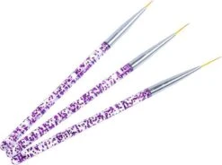 GUAPÀ - Nail Art Penselen Set Paars - 3 Stuks - High Quality Gel & Nail Art Brush -Glam Make-up Verkoop 1200x895