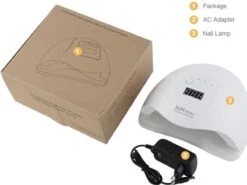 Merkloos 80 Watt UV LED Lamp Nagels - SUN X5 MAX - 45LED - Nagel - UV- LED Lamp - Wit - Nagellamp - Nail Dryer - Nagels - Salon - Lamp - -Glam Make-up Verkoop 1200x901