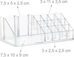Relaxdays Make-up Organizer - Tweedelig - Cosmetica Opbergdoos - Transparant -Glam Make-up Verkoop 1200x918 3