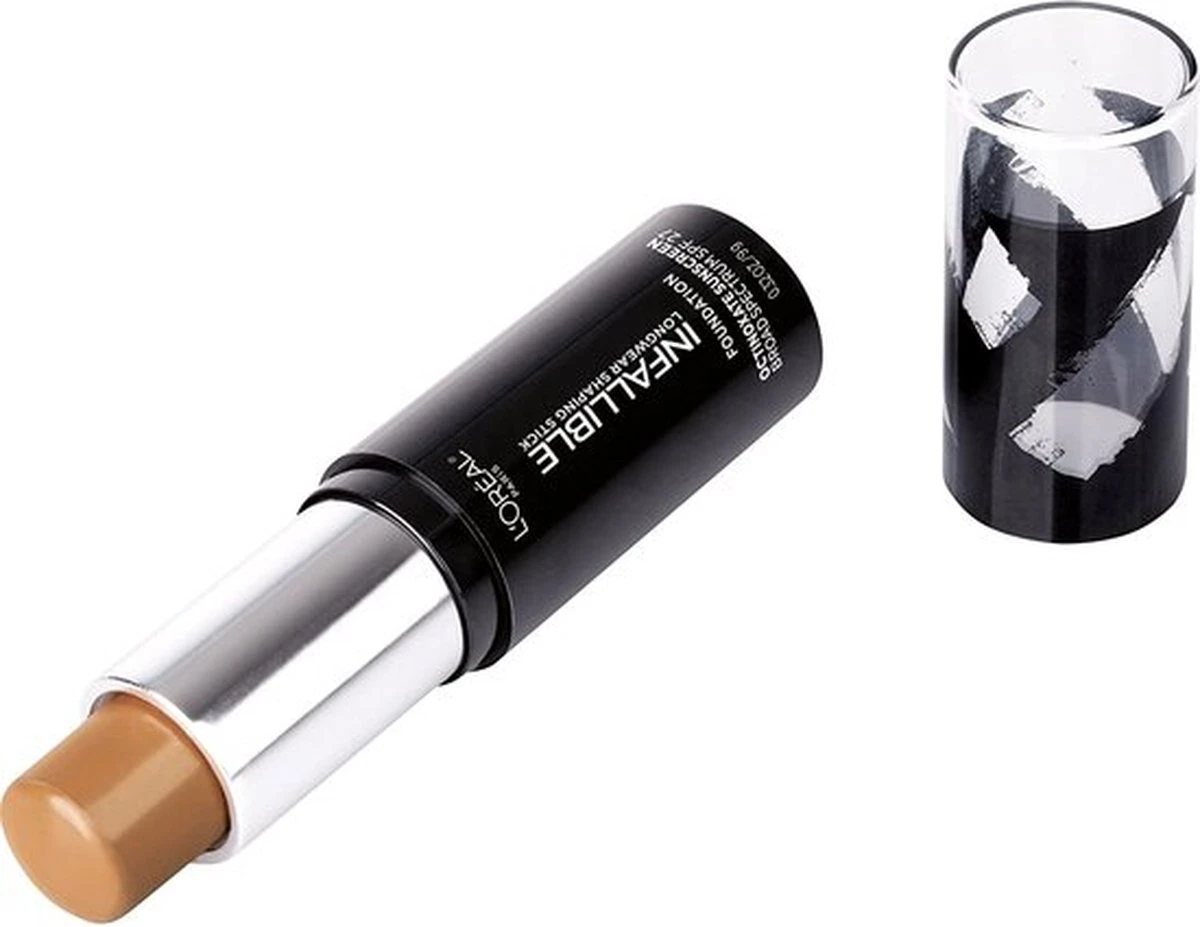 L'Oreal Paris - Infallible - Longwear Shaping Stick - Foundation - 409 Honey - SPF 27 - Caramel - 9 G 4 L'Oreal Paris - Infallible - Longwear Shaping Stick - Foundation - 409 Honey - SPF 27 - Caramel - 9 G - Afbeelding 4