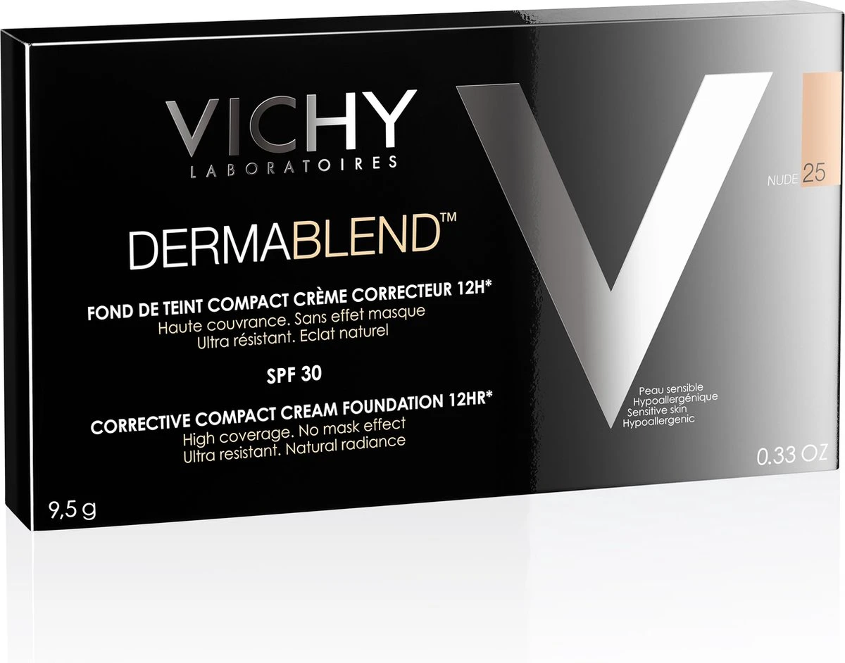 Vichy Dermablend Compact Foundation 25 - 9,5G - Hoge Dekking 2 Vichy Dermablend Compact Foundation 25 - 9,5G - Hoge Dekking - Afbeelding 2