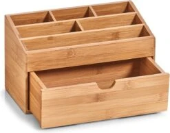 Zeller Present Houten Bureau Organizer - C-04-4-CHout - Sorteervakken & Duurzaam -Glam Make-up Verkoop 1200x944 2