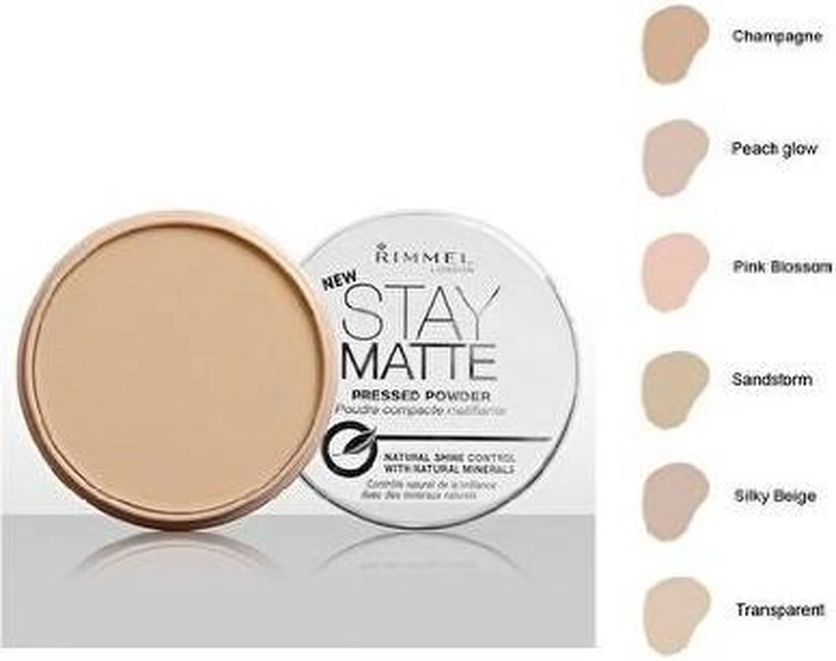 Rimmel London Stay Matte Pressed Powder - 004 Sandstorm - Powder 2 Rimmel London Stay Matte Pressed Powder - 004 Sandstorm - Powder - Afbeelding 2