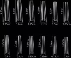Merkloos Gel Flex 250 Nageltips Met Lijm - Transparant XXL Long Coffin Half Cover C Nail Tips- French Nail Art Acryl Nagels & Gelnagels -Hoge Kwaliteit -Glam Make-up Verkoop 1200x983