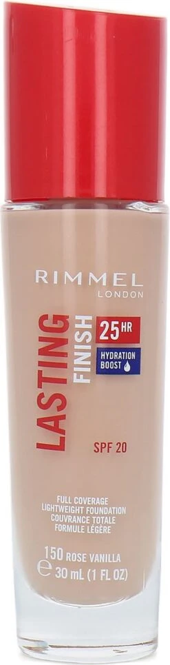 Rimmel London Lasting Finish Foundation - 150 Rose Vanilla -Glam Make-up Verkoop 307x1200