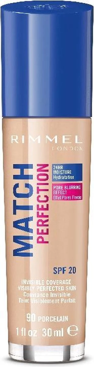 Rimmel London Match Perfection Foundation 090 Porcelain 9 Rimmel London Match Perfection Foundation 090 Porcelain - Afbeelding 9