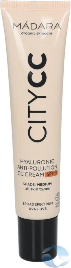 MÁDARA Anti-Pollution CC Cream SPF15 Medium Beige 40ml - Hyaluronzuur -UVA/UVB -Glam Make-up Verkoop 320x1200 7