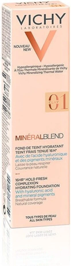 Vichy Minéralblend Foundation - 01 Clay - 30ML - Natuurlijke Dekking -Glam Make-up Verkoop 324x1200