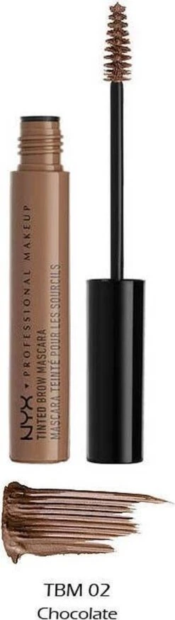 NYX Professional Makeup Tinted Brow Mascara - Chocolate TBM02 - Wenkbrauwgel -Glam Make-up Verkoop 339x1200 6
