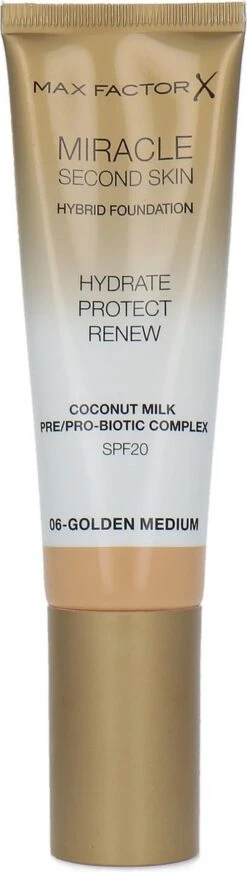 Max Factor Miracle Second Skin Foundation - 06 Golden Medium