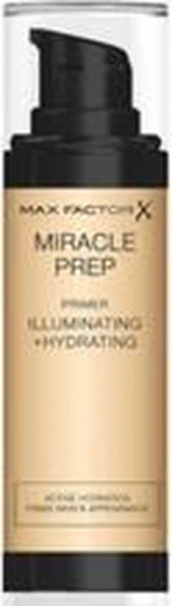 Max Factor Miracle Prep Primer Illuminating & Hydrating - 000 Transparant - 30 Ml -Glam Make-up Verkoop 341x1200 1