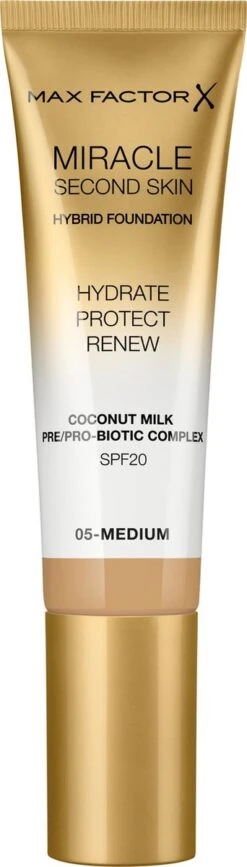 Max Factor Miracle Second Skin Foundation - 05 Medium 14 Max Factor Miracle Second Skin Foundation - 05 Medium -Glam Make-up Verkoop 342x1200 2