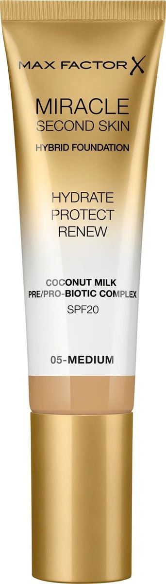 Max Factor Miracle Second Skin Foundation - 05 Medium 5 Max Factor Miracle Second Skin Foundation - 05 Medium - Afbeelding 5