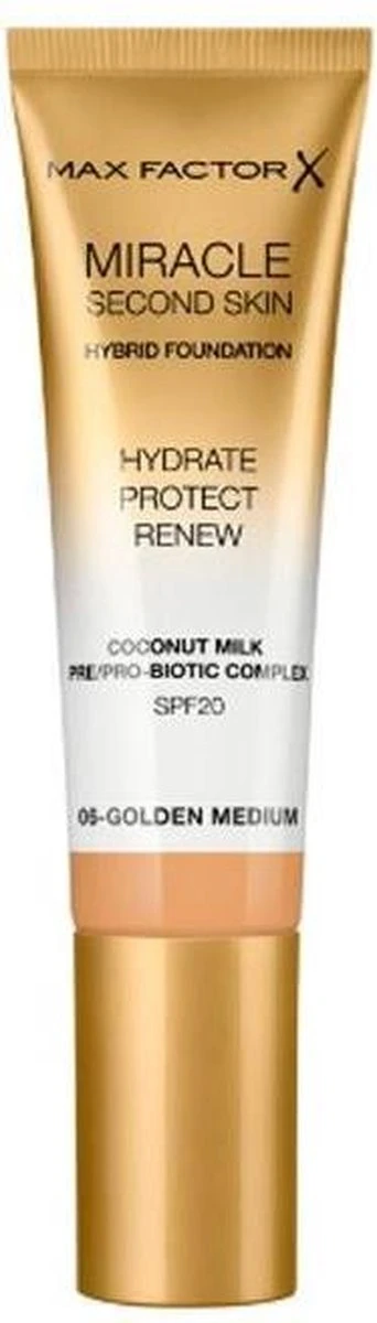 Max Factor Miracle Second Skin Foundation - 06 Golden Medium 10 Max Factor Miracle Second Skin Foundation - 06 Golden Medium - Afbeelding 10