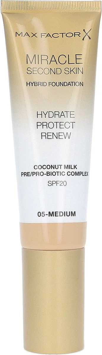 Max Factor Miracle Second Skin Foundation - 05 Medium 1 Max Factor Miracle Second Skin Foundation - 05 Medium