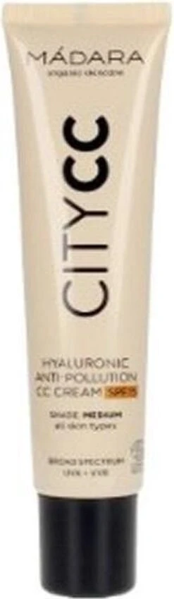 MÁDARA Anti-Pollution CC Cream SPF15 Medium Beige 40ml - Hyaluronzuur -UVA/UVB -Glam Make-up Verkoop 349x1200 2