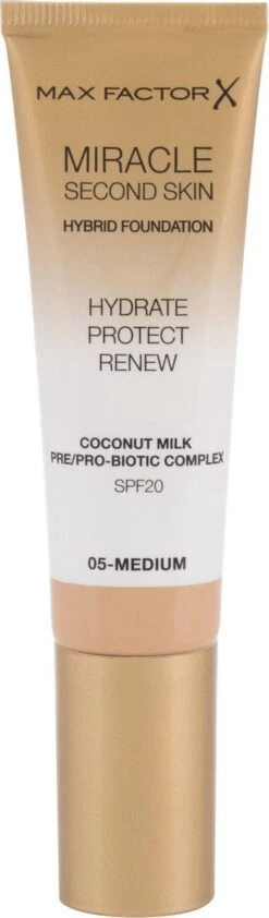 Max Factor Miracle Second Skin Foundation - 05 Medium 15 Max Factor Miracle Second Skin Foundation - 05 Medium -Glam Make-up Verkoop 352x1200 2