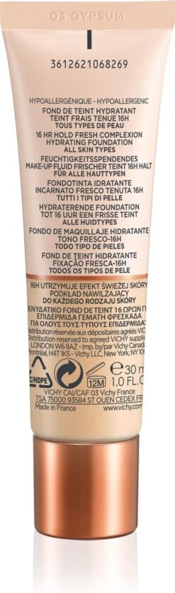 Vichy Minéralblend Foundation - 03 Gymsum - 30 Ml -Glam Make-up Verkoop 355x1200 12