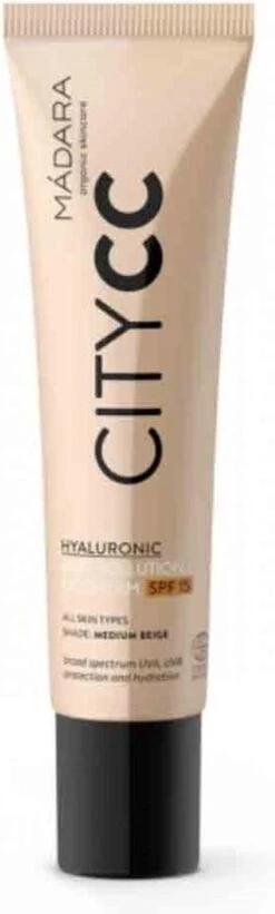 MÁDARA Anti-Pollution CC Cream SPF15 Medium Beige 40ml - Hyaluronzuur -UVA/UVB -Glam Make-up Verkoop 361x1200 7