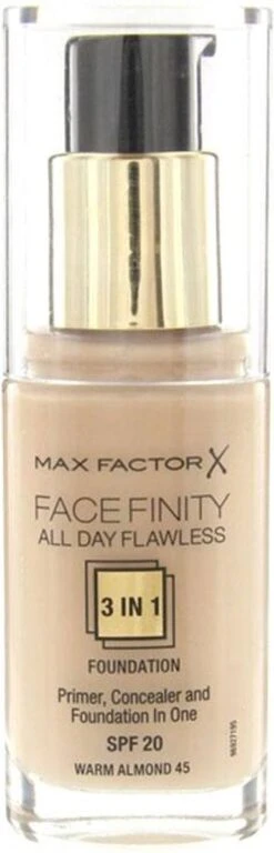 Max Factor Facefinity All Day Flawless 3-in-1 Liquid Foundation - 045 Almond -Glam Make-up Verkoop 386x1200 2