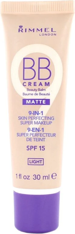Rimmel London BB Cream 9-in-1 Matte Skin Perfecting Super Makeup - Light - BB Cream -Glam Make-up Verkoop 386x1200 5
