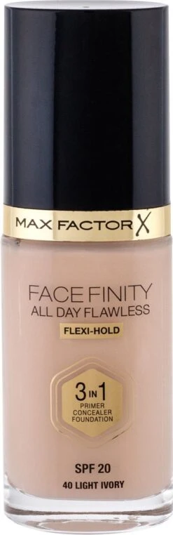 Max Factor Facefinity All Day Flawless 3-in-1 Liquid Foundation - 050 Natural 32 Max Factor Facefinity All Day Flawless 3-in-1 Liquid Foundation - 050 Natural -Glam Make-up Verkoop 389x1200 2