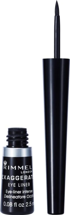 Rimmel London Exaggerate Eyeliner - 01 Black -Glam Make-up Verkoop 396x1200 11