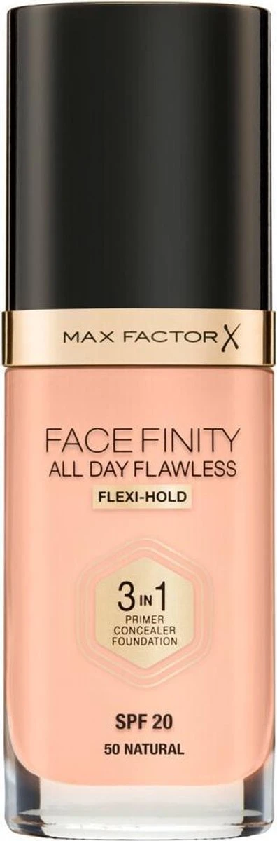 Max Factor Facefinity All Day Flawless 3-in-1 Liquid Foundation - 050 Natural 1 Max Factor Facefinity All Day Flawless 3-in-1 Liquid Foundation - 050 Natural
