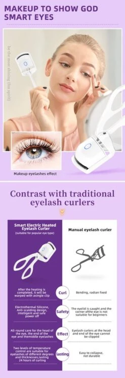 BeautyTech Elektrische Wimperkruller/Wimperkrultang - Roze - Oplaadbaar - Beauty - Verzorging - Make Up -Glam Make-up Verkoop 397x1200 2