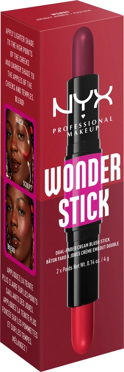 NYX Professional Makeup Wonderstick Blush - WSB05 Bright Amber And Fuschia - Blush Stick 3 NYX Professional Makeup Wonderstick Blush - WSB05 Bright Amber And Fuschia - Blush Stick - Afbeelding 3