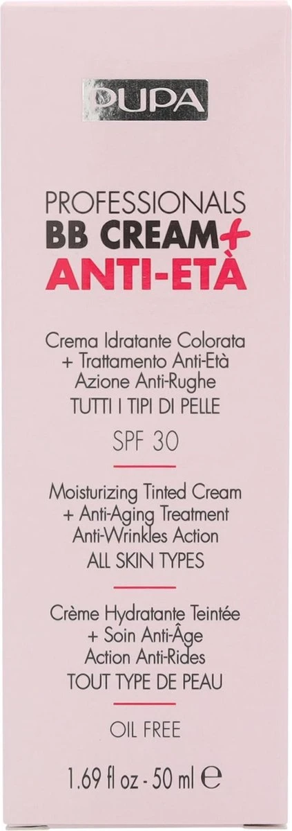 Pupa Milano Professionals BB Cream + Anti-Eta - 001 Nude 2 Pupa Milano Professionals BB Cream + Anti-Eta - 001 Nude - Afbeelding 2