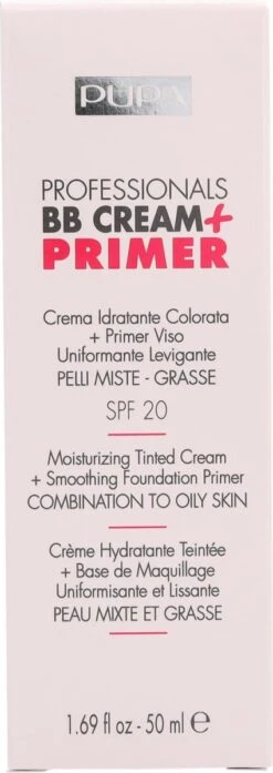 Pupa Milano BB Cream + Primer For Combination To Oily Skin - 001 Nude -Glam Make-up Verkoop 425x1200