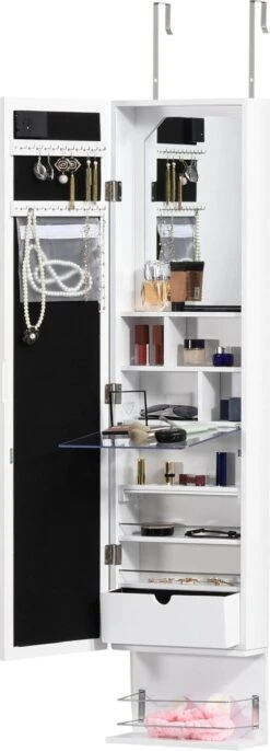 HOMCOM Sieradenkast Met Verlichting 831-326 -Glam Make-up Verkoop 432x1200 9