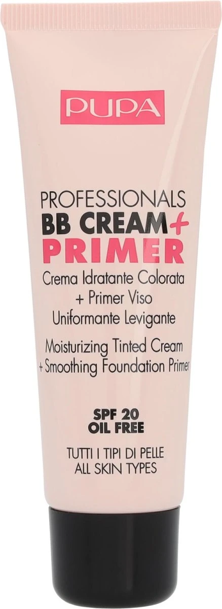 Pupa Milano Professionals BB Cream + Primer - Nude 001 6 Pupa Milano Professionals BB Cream + Primer - Nude 001 - Afbeelding 6