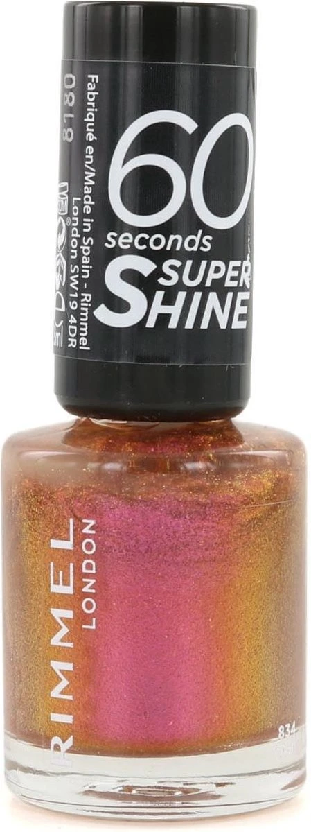 Rimmel London 60 Seconds Super Shine Nagellak - 834 Fab! (L) 2 Rimmel London 60 Seconds Super Shine Nagellak - 834 Fab! (L) - Afbeelding 2