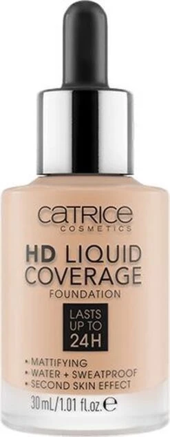 Catrice - Liquid Make-Up HD Liquid Coverage (Foundation) 30 Ml 030 Sand Beige - -Glam Make-up Verkoop 468x1200 6