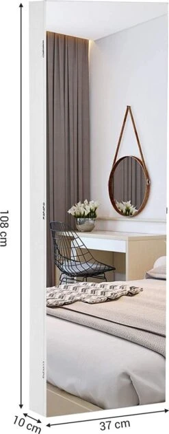 Nancy's Make-up Organizer – Sieraden & Spiegelkast – Spiegelkast, Deur & Wandhouder Met Binnenspiegel – Make-up Opbergen -Glam Make-up Verkoop 470x1200 4