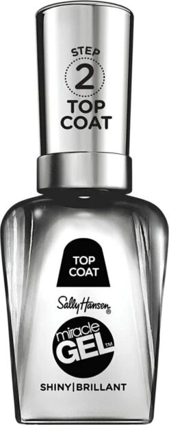 Sally Hansen Miracle Gel Nagellak Top Coat 2.0 - 101 Transparant -Glam Make-up Verkoop 477x1200 2