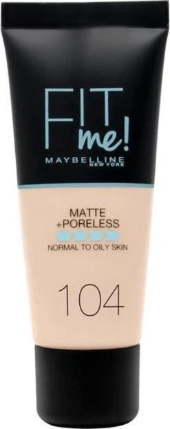 Maybelline Fit Me Matte & Poreless Foundation - 104 Soft Ivory 24 Maybelline Fit Me Matte & Poreless Foundation - 104 Soft Ivory -Glam Make-up Verkoop 477x1200 4
