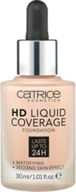 Catrice - Liquid Make-Up HD Liquid Coverage (Foundation) 30 Ml 030 Sand Beige - -Glam Make-up Verkoop 477x1200 5