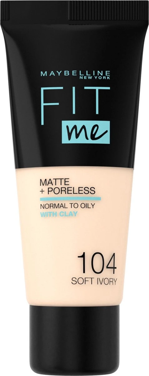 Maybelline Fit Me Matte & Poreless Foundation - 104 Soft Ivory 9 Maybelline Fit Me Matte & Poreless Foundation - 104 Soft Ivory - Afbeelding 9