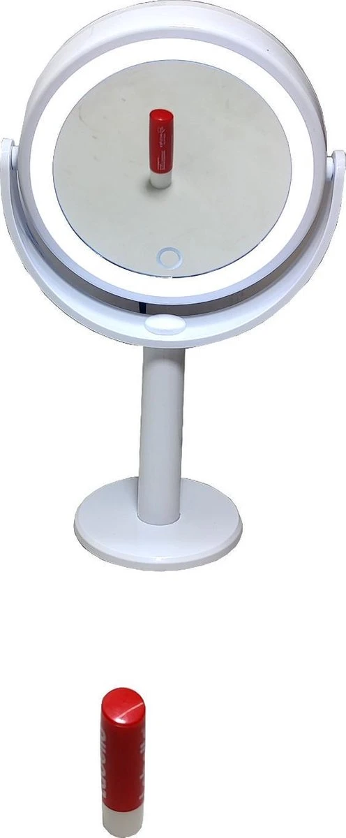 Merkloos Ronde Make Up 2 Zijdige Spiegel Met Lamp Led Rand Dimbaar Touchscreen Incl Batterijen 1 Merkloos Ronde Make Up 2 Zijdige Spiegel Met Lamp Led Rand Dimbaar Touchscreen Incl Batterijen