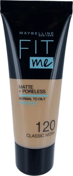 Maybelline Fit Me Matte & Poreless Foundation - 120 Classic Ivory -Glam Make-up Verkoop 501x1200 7