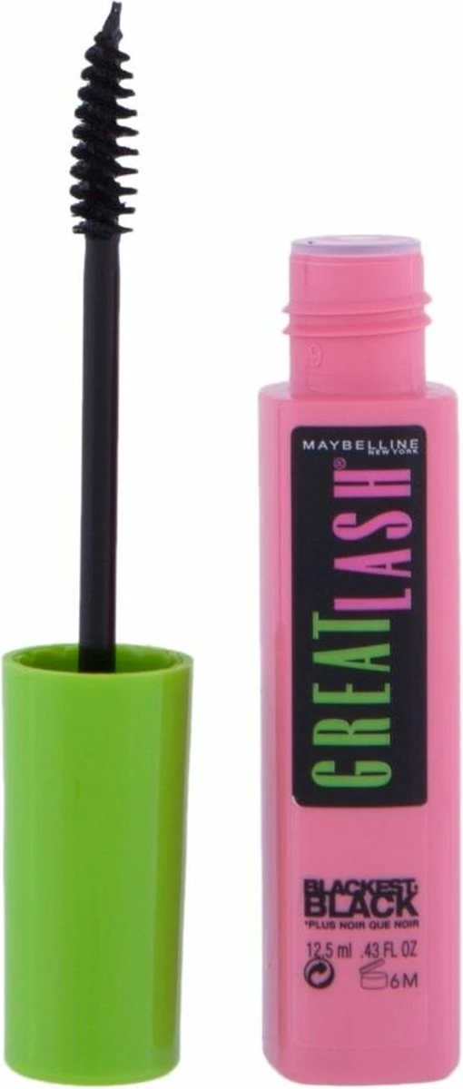 Maybelline New York - Great Lash - 01 Blackest Black - Zwart - Volume Mascara - 12,5 Ml 2 Maybelline New York - Great Lash - 01 Blackest Black - Zwart - Volume Mascara - 12,5 Ml - Afbeelding 2