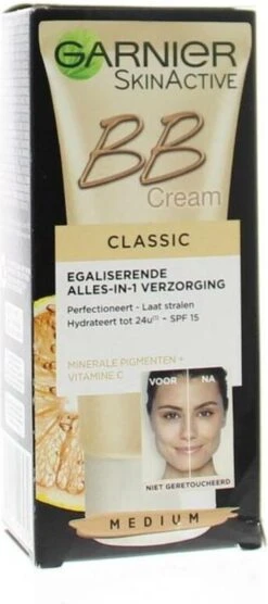 Garnier SkinActive BB Cream Classic Medium 5-in-1 Verzorging - 50 Ml -Glam Make-up Verkoop 533x1200 1