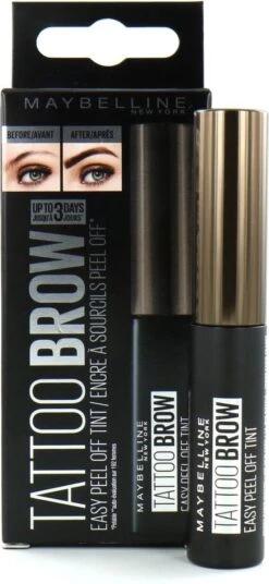 Maybelline New York - Tattoo Brow Peel-Off Wenkbrauwgel - 25 Chocolate Brown - Bruin -Glam Make-up Verkoop 553x1200 3